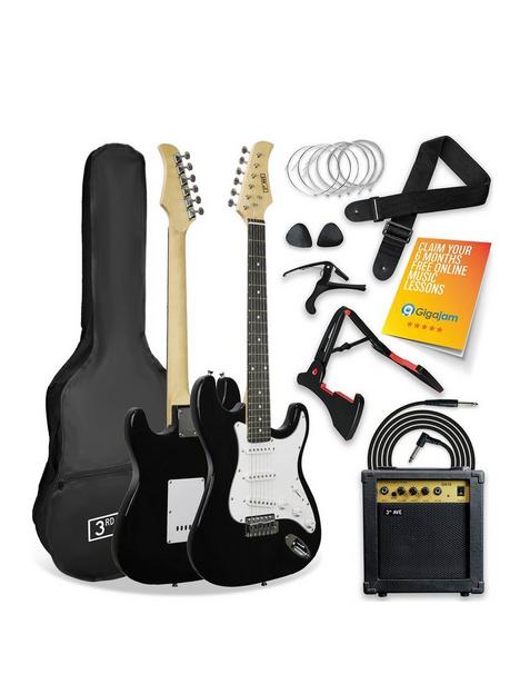 rocket-full-size-44-electric-guitar-ultimate-kit-with-10w-amp-6-months-free-lessons-black