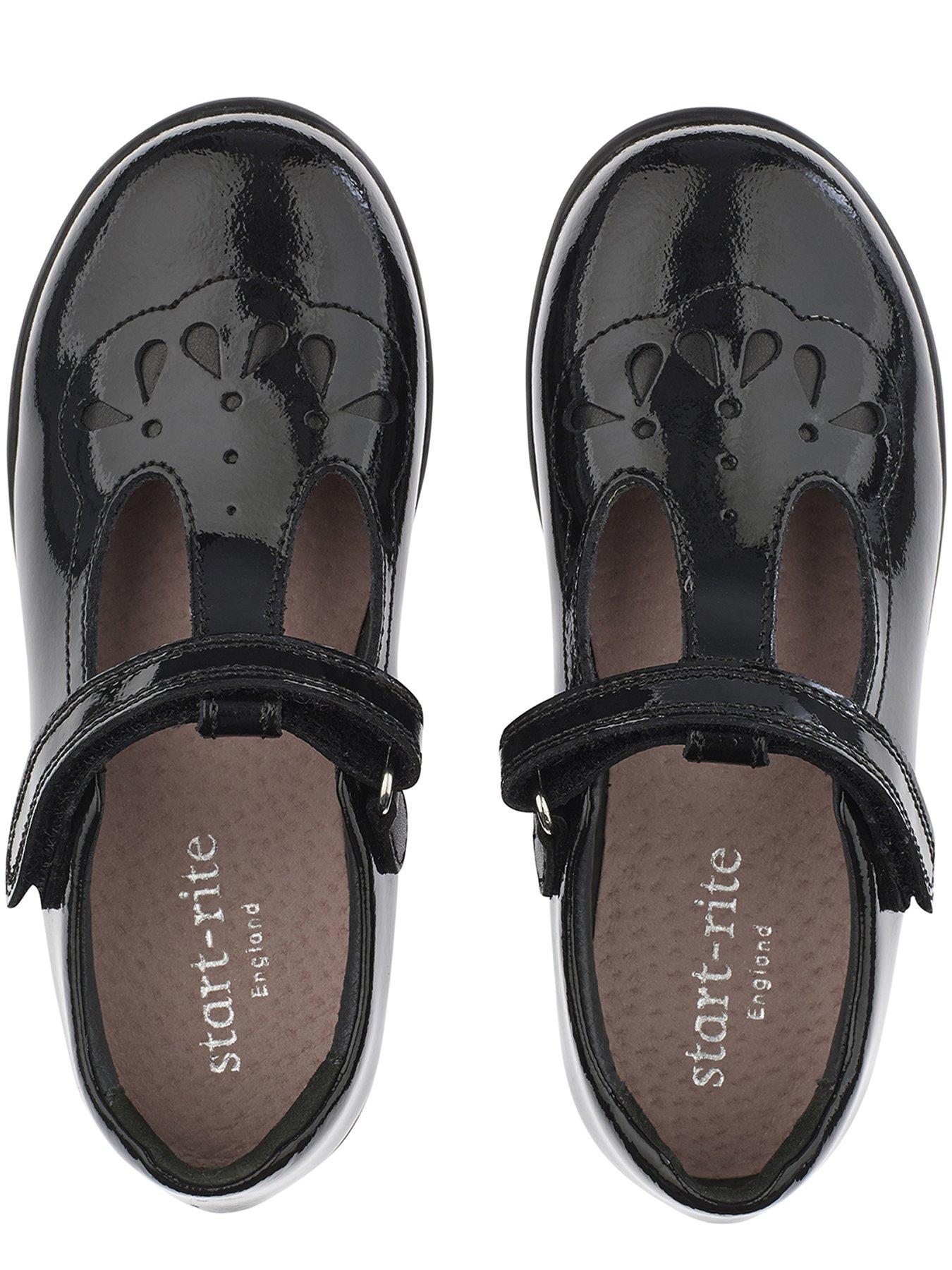 Image 3 of 4 of Start-rite Poppy Younger Patent Strap School Shoes - Black