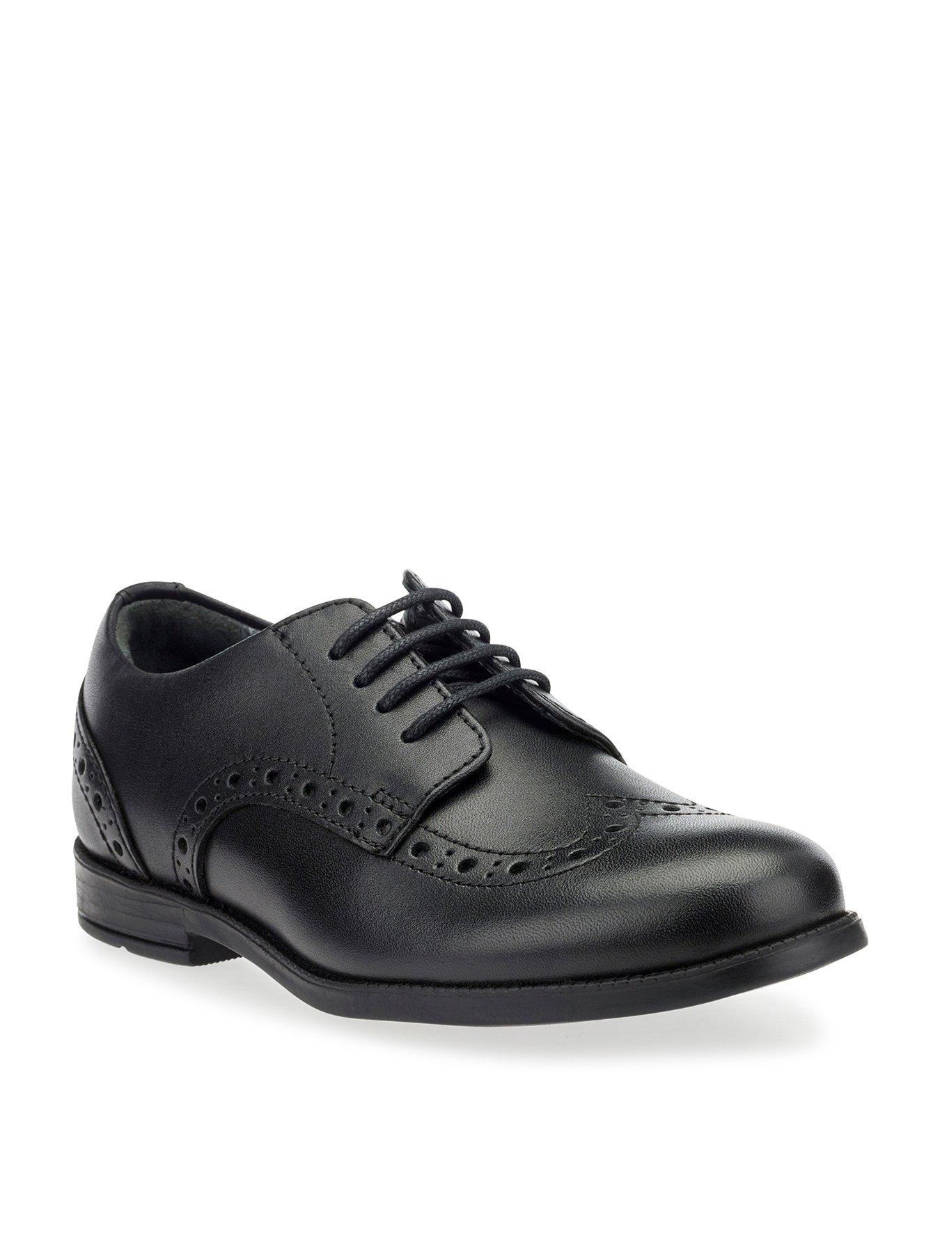 undefined Brogue Senior Girls Black Leather Lace Up School Shoes