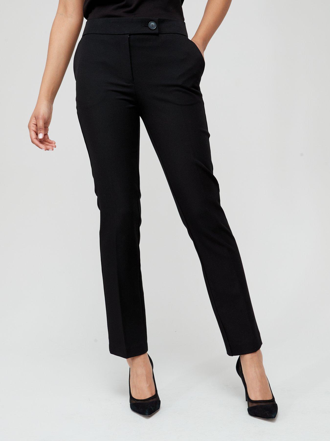 Narrow Bootcut Trousers in Black