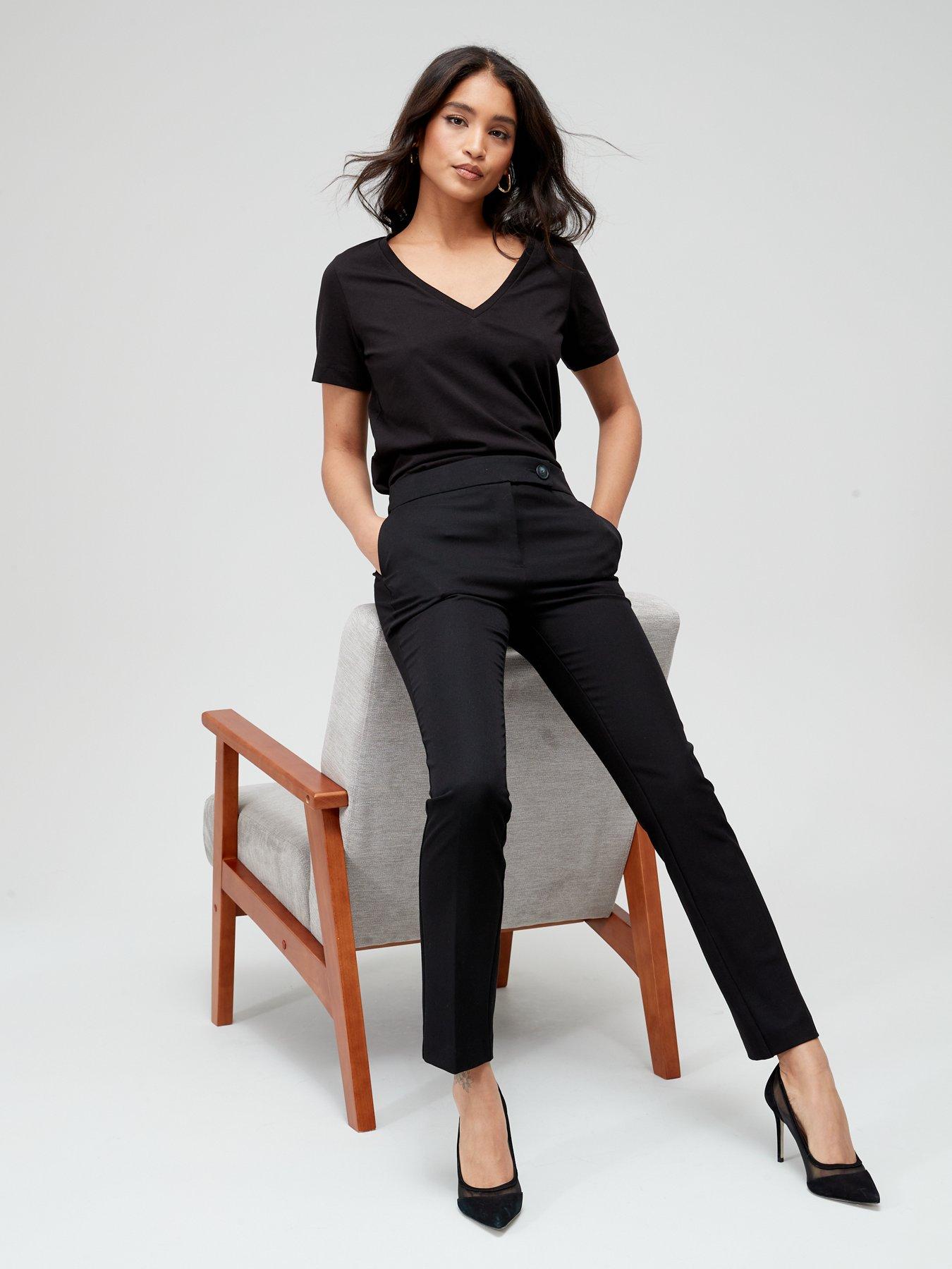 Image 5 of 6 of The Very Collection The Petite Slim Leg Trouser - Black