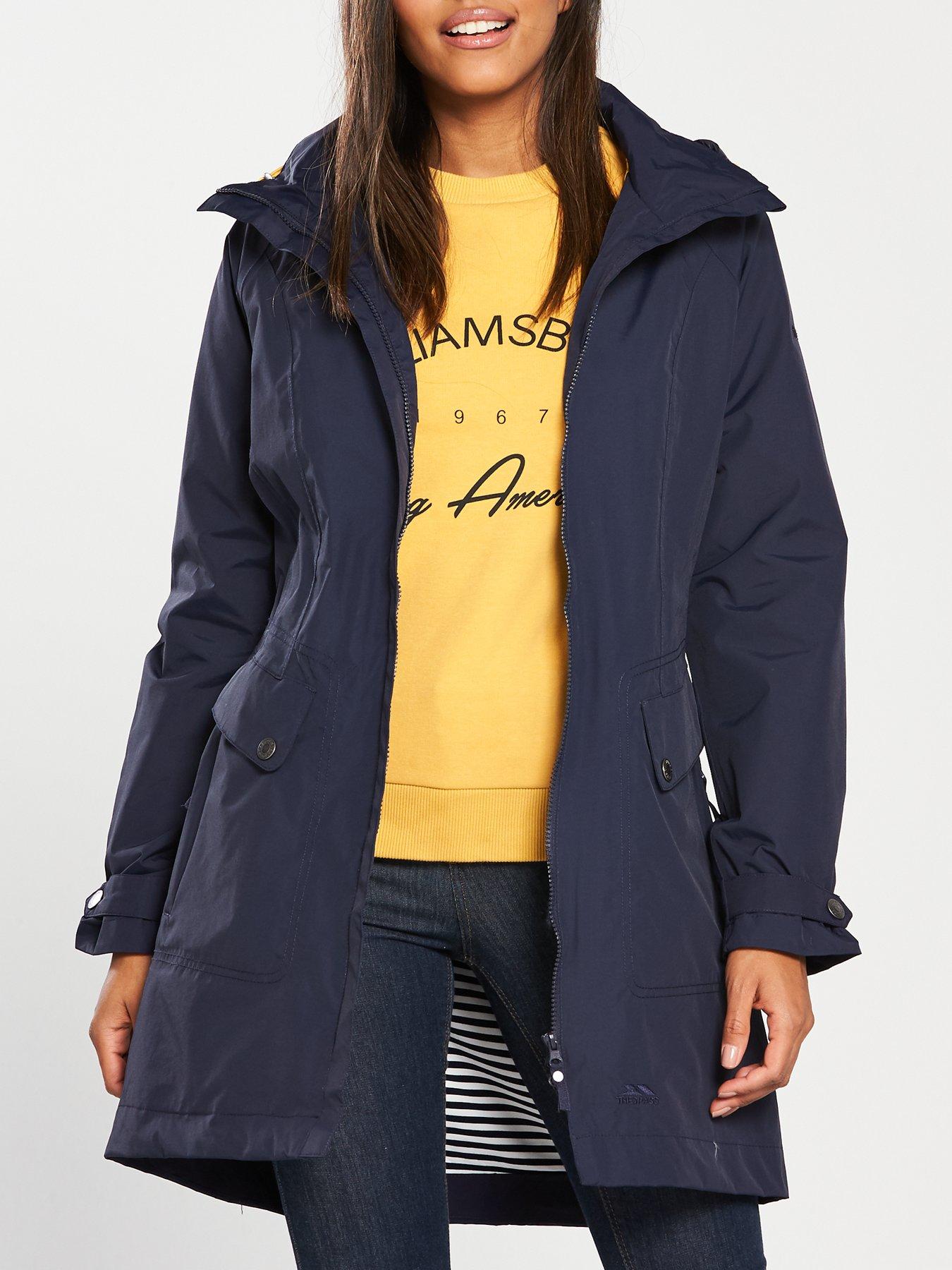 Trespass Rainy Day Waterproof Jacket Navy Littlewoods