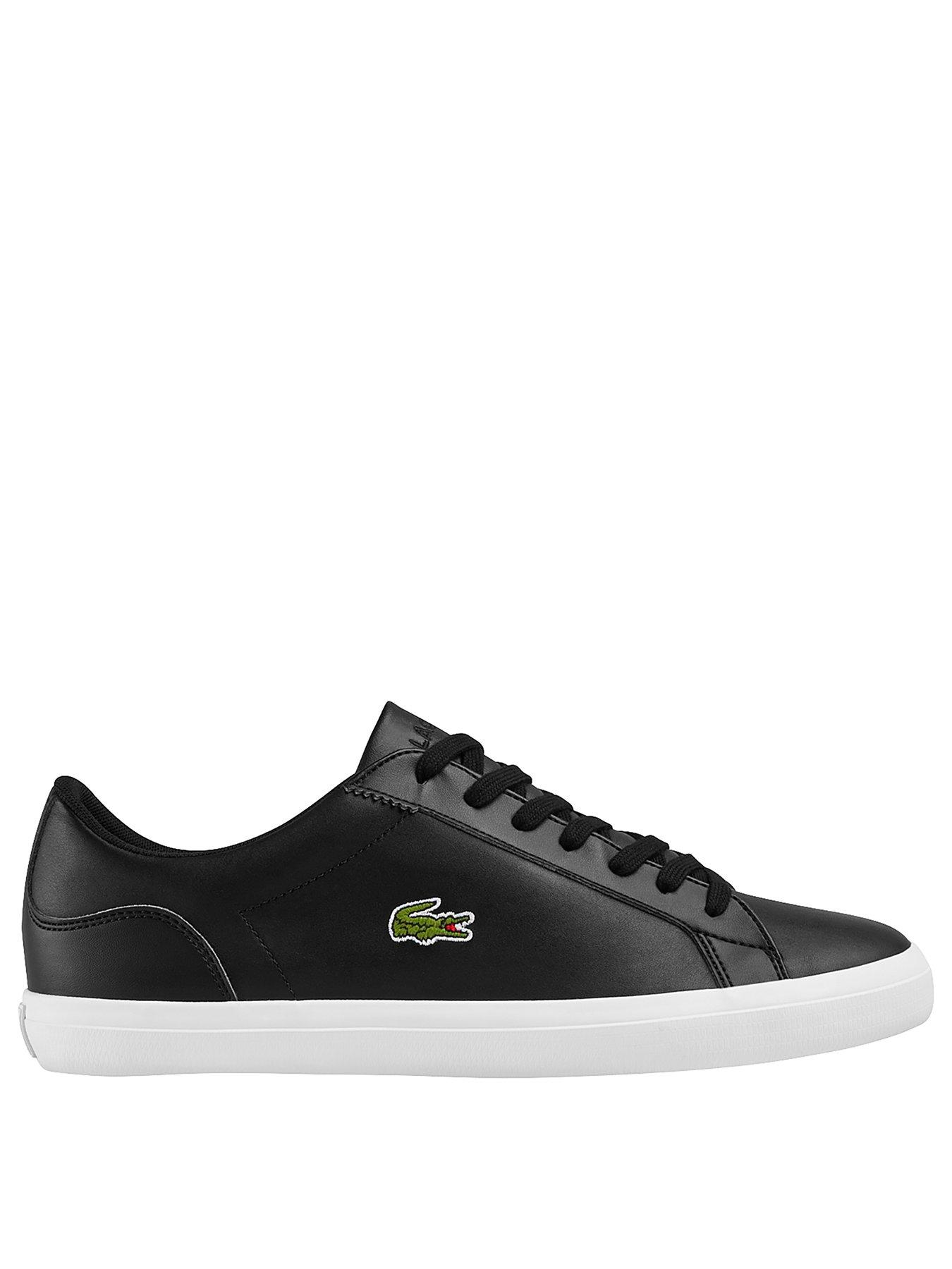 lacoste lerond black leather