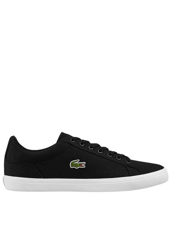 front image of lacoste-lerond-trainers-black