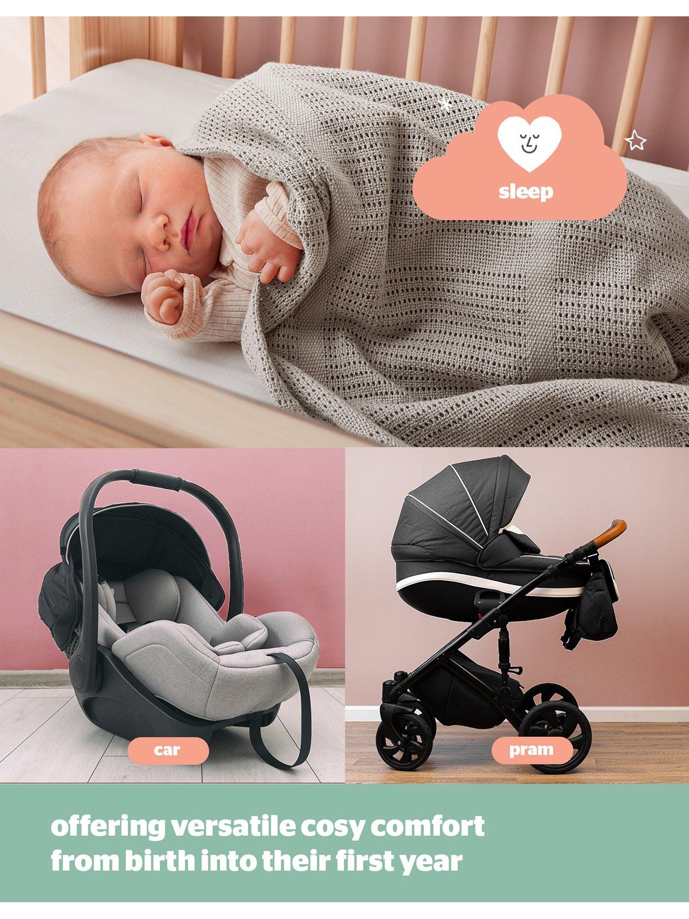  image of silentnight-safe-nights-2-pack-100-cotton-cellular-blanket-75cm-x-95cm-grey