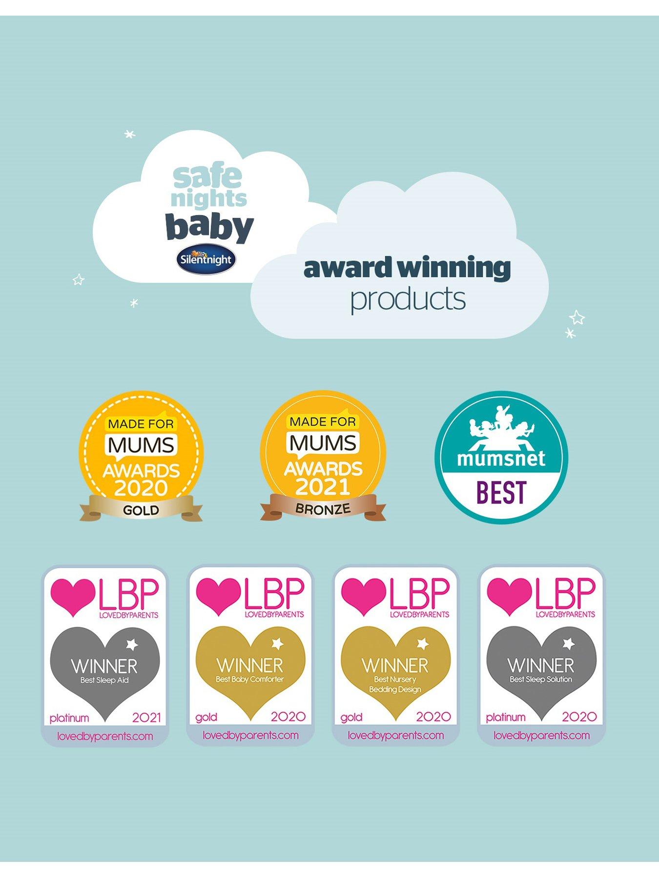  image of silentnight-safe-nights-2-pack-100-cotton-cellular-blanket-75cm-x-95cm-grey