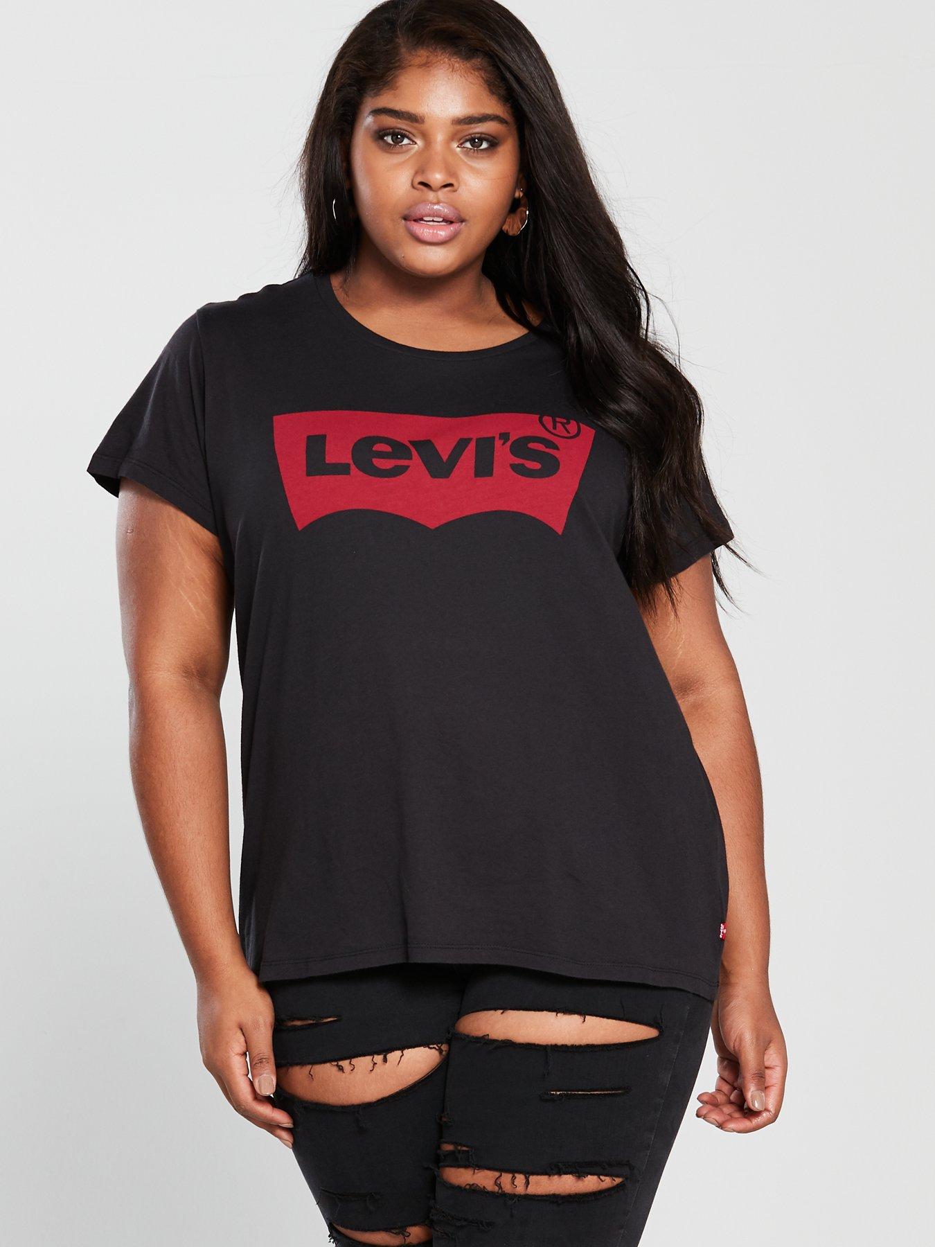 black and red levis t shirt