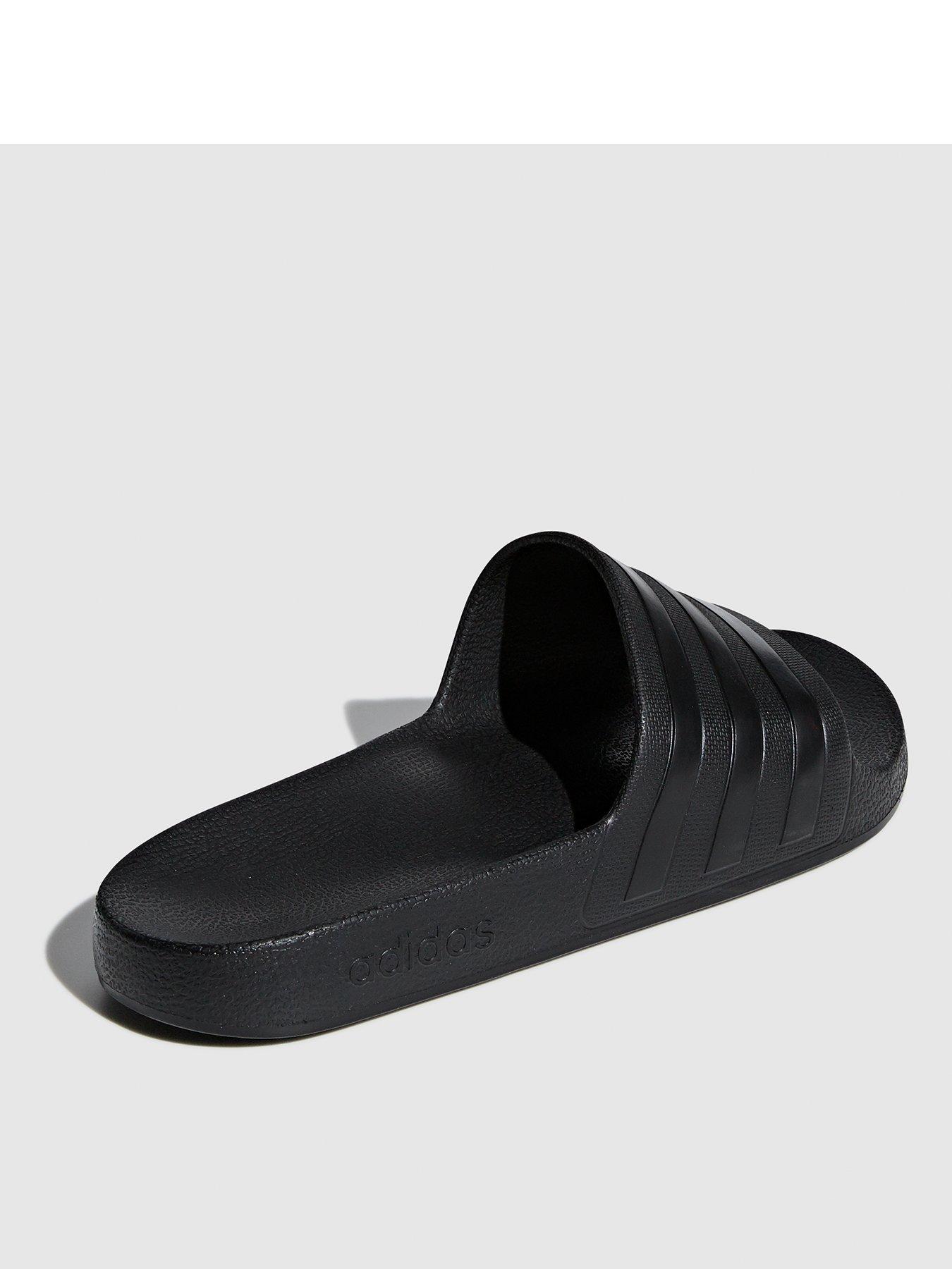 Image 2 of 6 of adidas Mens Adilette Aqua Sliders - Black
