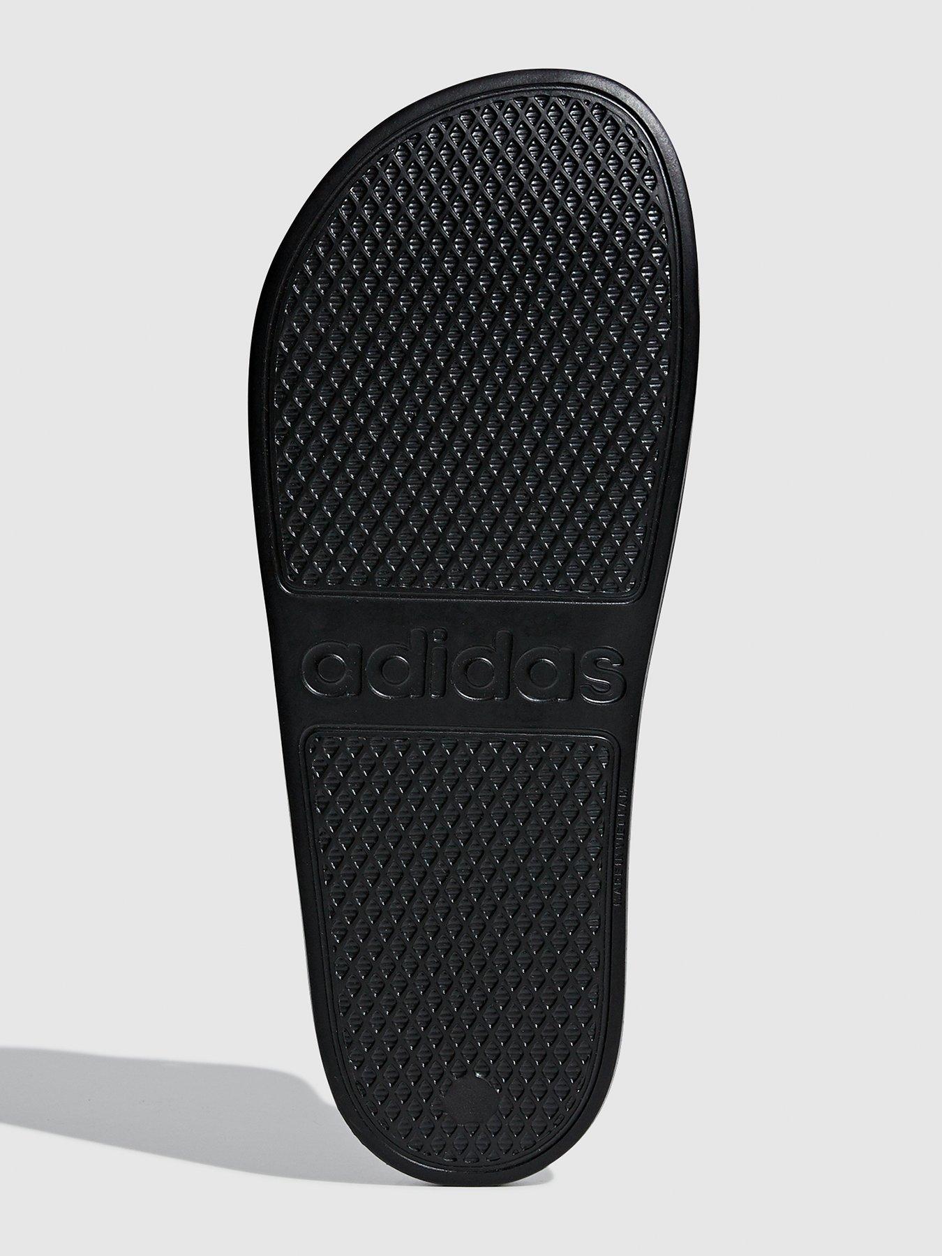 Image 5 of 6 of adidas Mens Adilette Aqua Sliders - Black