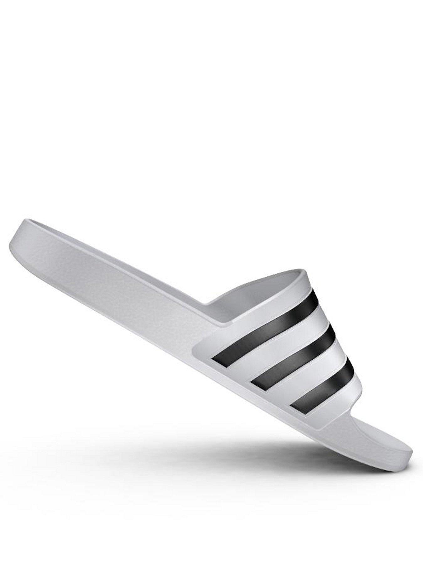 image of adidas-sportswear-adilette-aqua-sliders-whiteblack