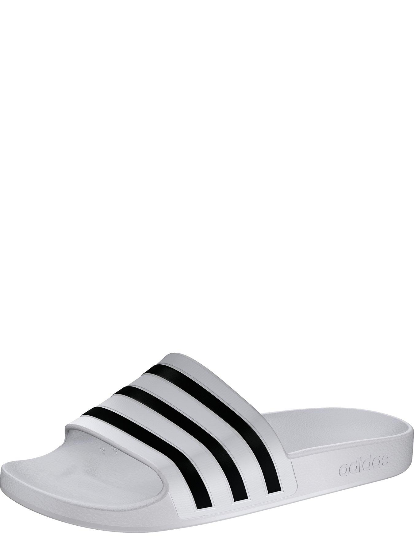  image of adidas-sportswear-adilette-aqua-sliders-whiteblack