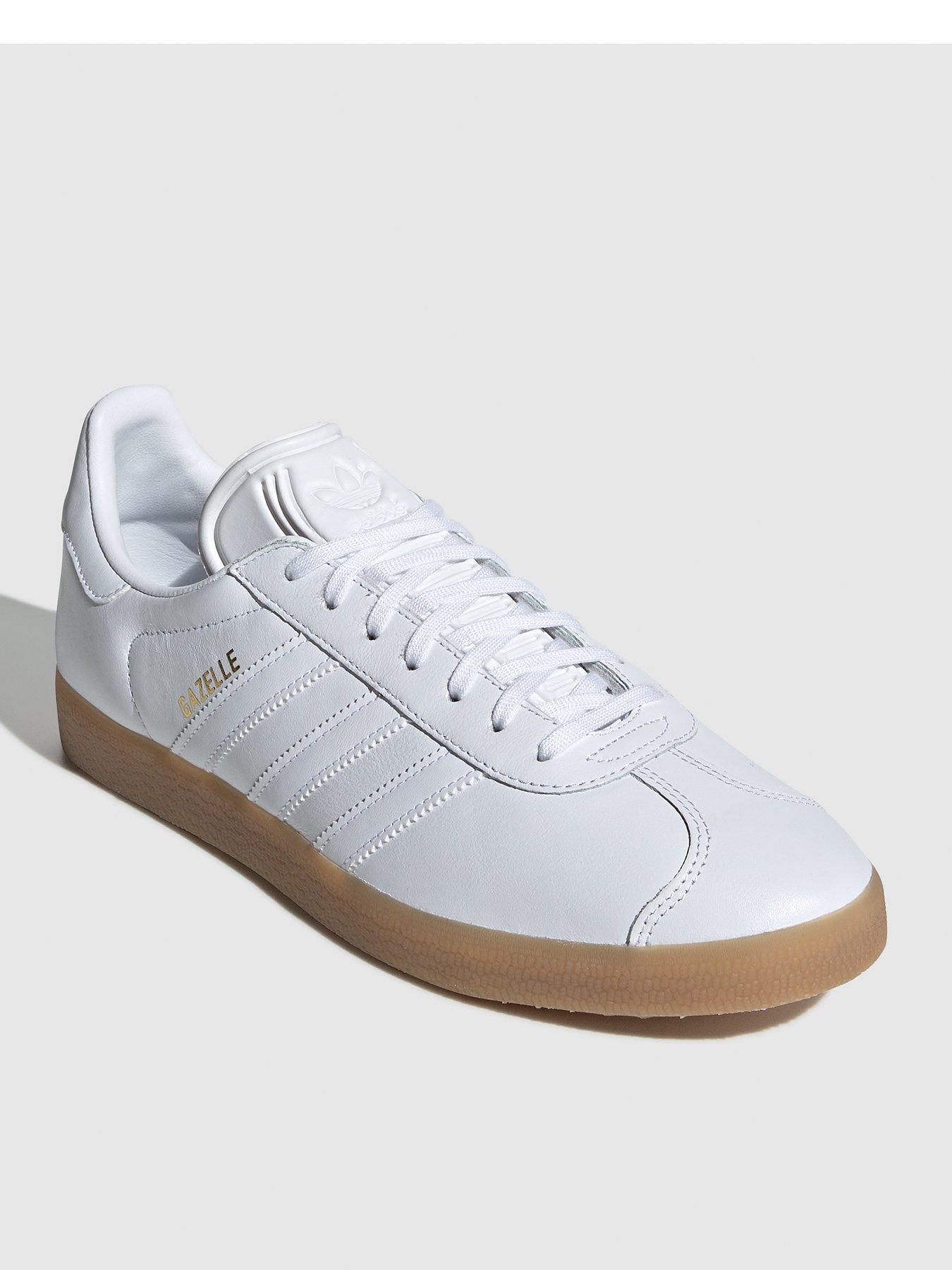 adidas gazelle white trainers