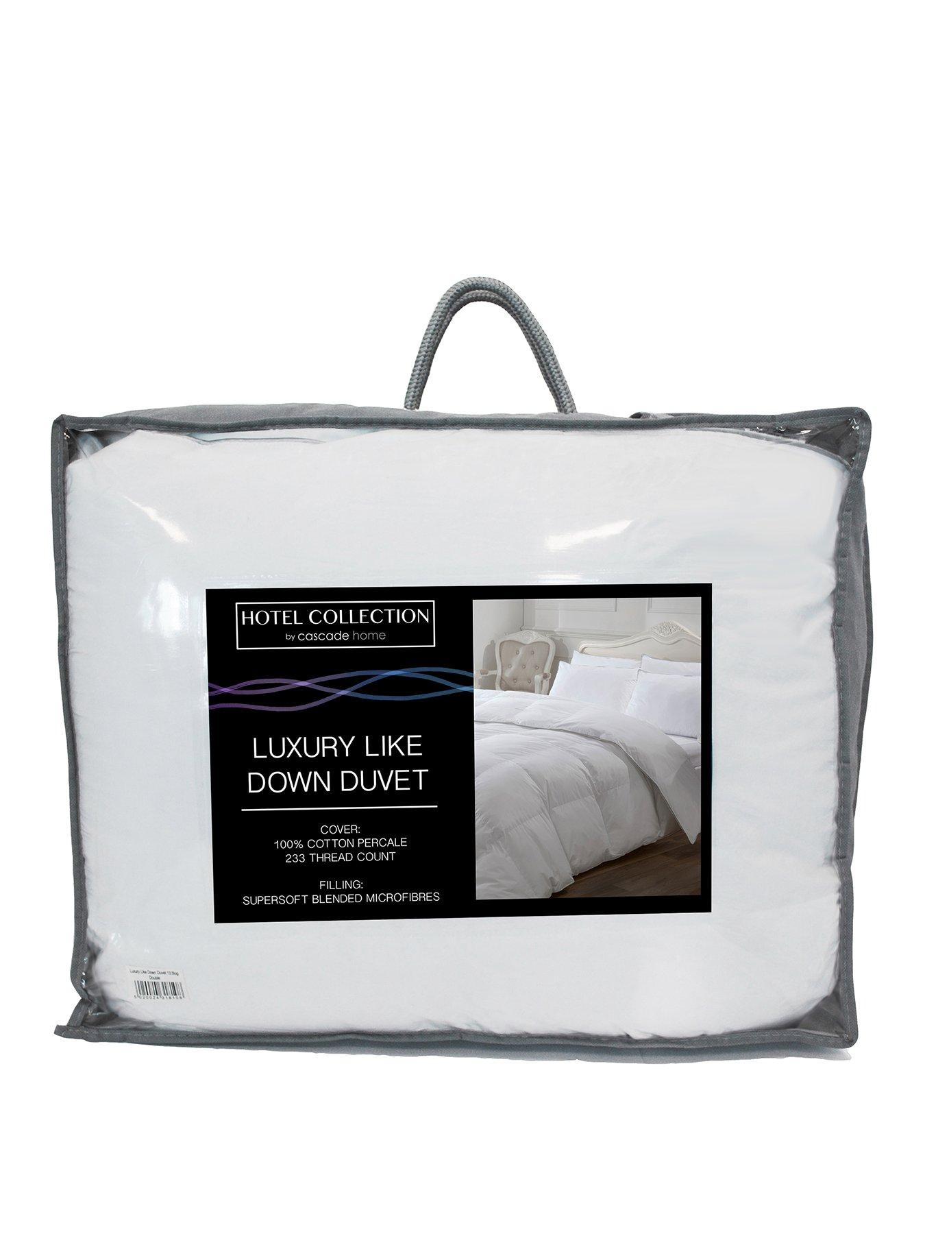 Ideal Home Luxury Like Down 100 Cotton Cover 4 5 Tog Duvet