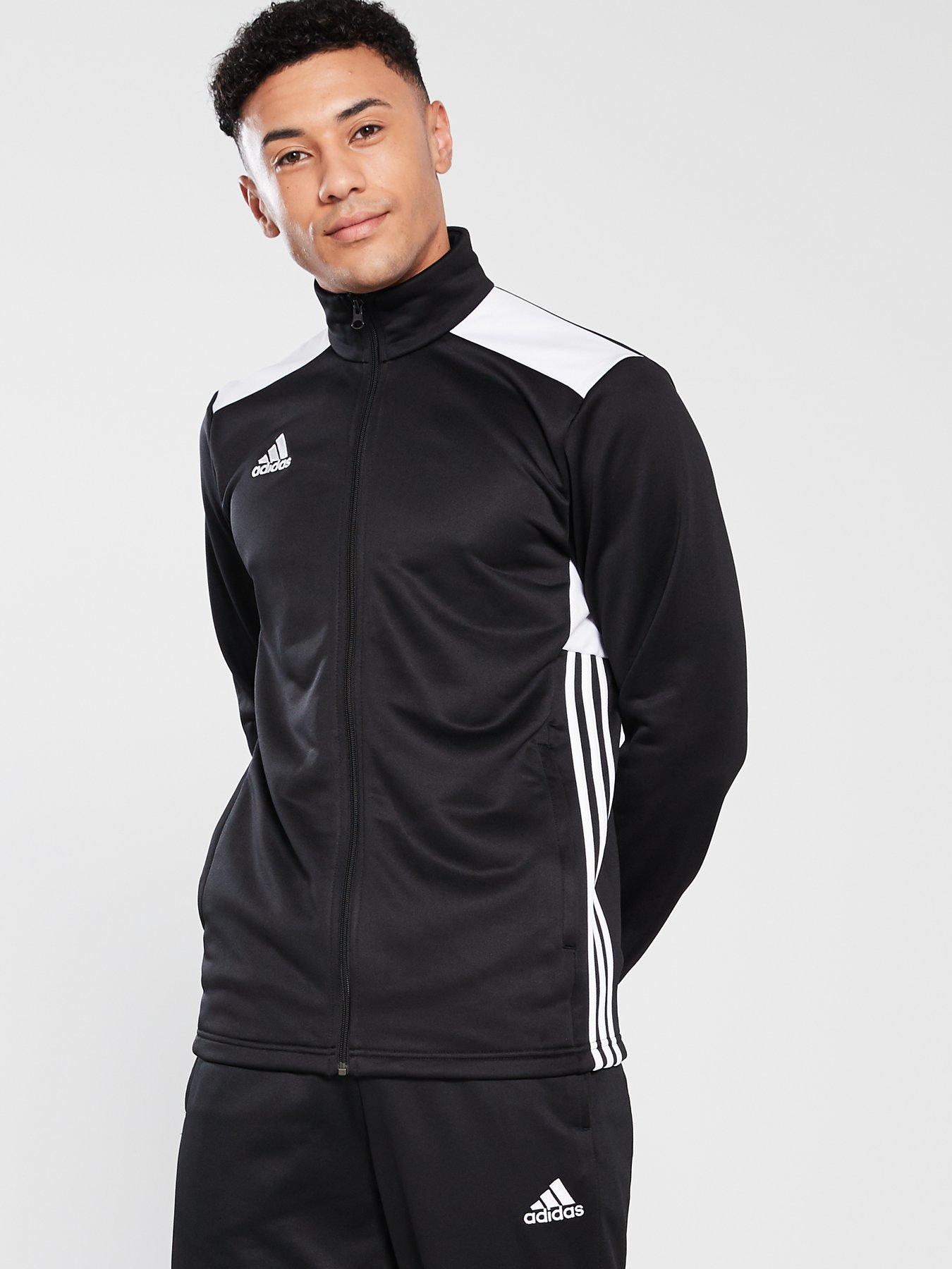 mens black adidas tracksuit top