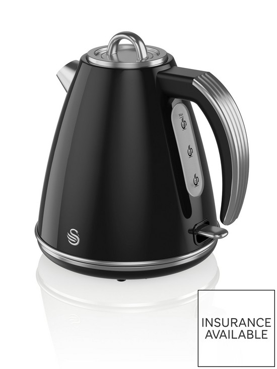 stillFront image of swan-15-litre-black-jug-kettle-3kw