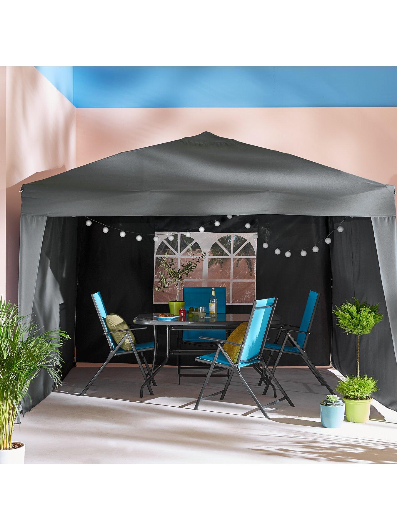 Pop up grey gazebo best sale