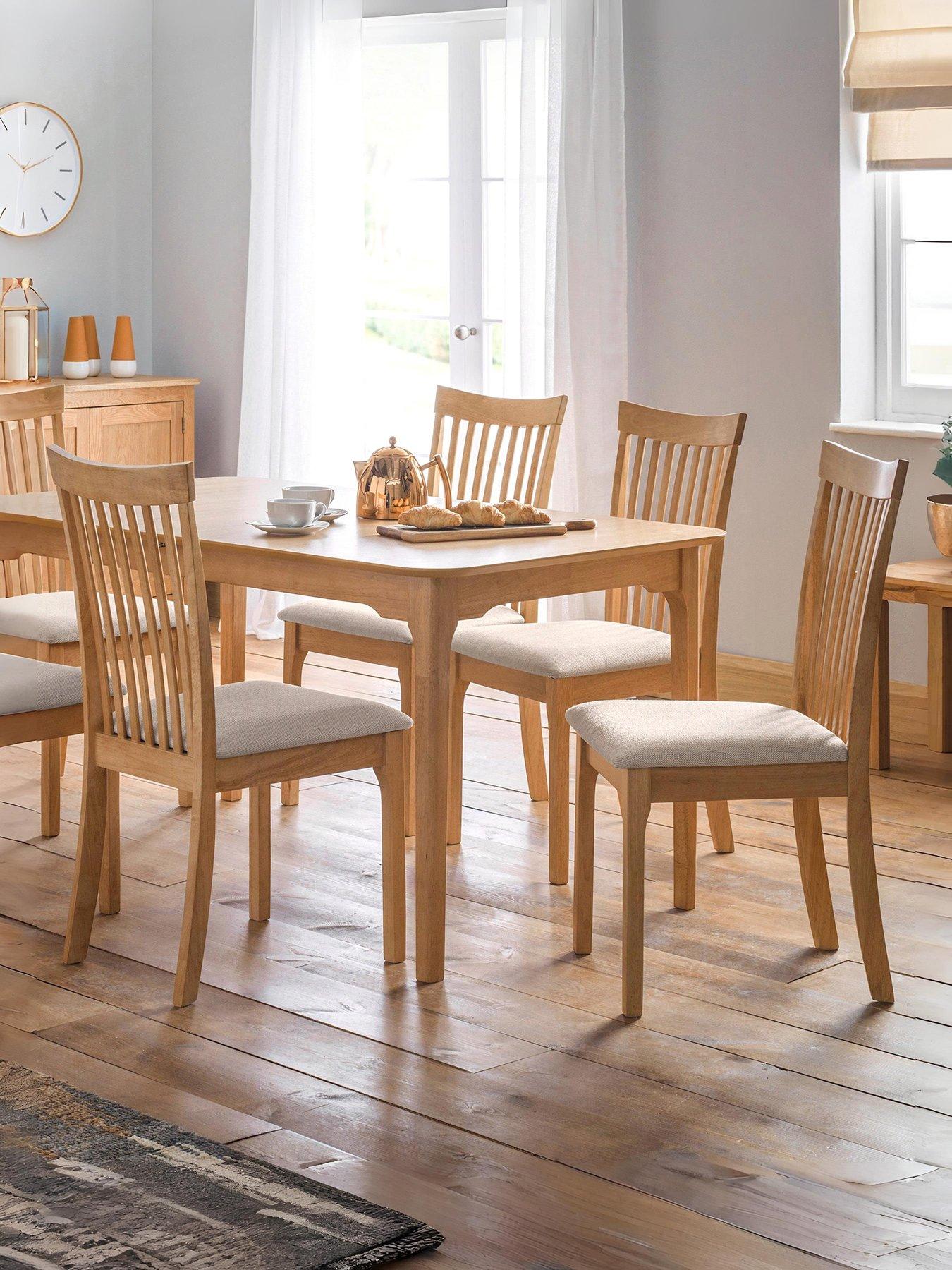 Image 1 of 3 of Julian Bowen Pair of Ibsen Solid Wood Dining Chairs