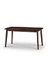  image of julian-bowen-kensington-150-194-cm-solid-wood-extending-dining-table-6-chairs