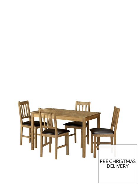 julian-bowen-coxmoor-118-cm-solid-oak-dining-table-4-chairs