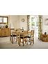  image of julian-bowen-coxmoor-118-cm-solid-oak-dining-table-4-chairs