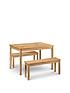 julian-bowen-coxmoor-118-cm-solid-oak-dining-table-2-benchesfront