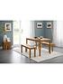 image of julian-bowen-coxmoor-118-cm-solid-oak-dining-table-2-benches
