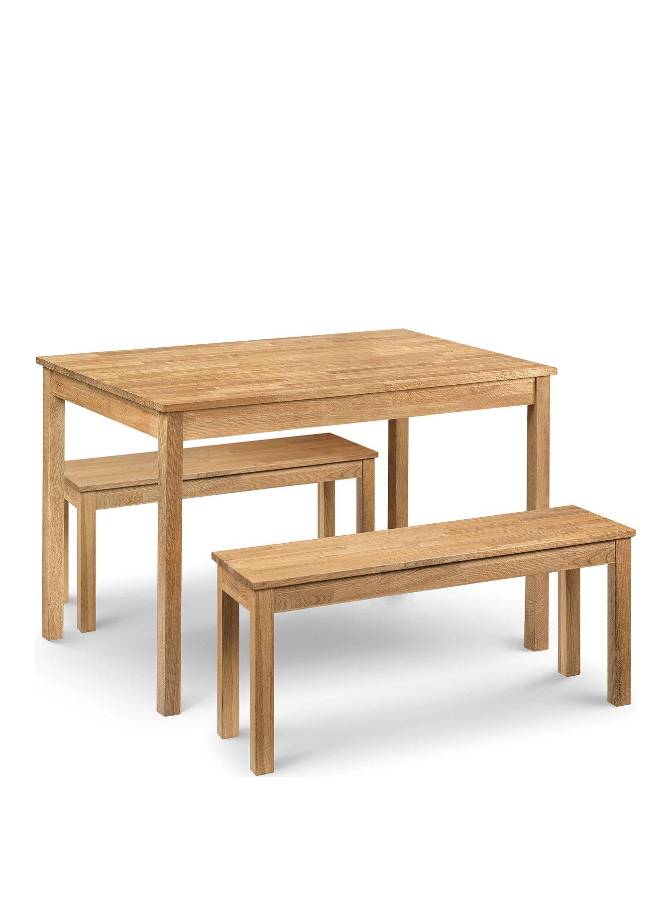 stillFront image of julian-bowen-coxmoor-118-cm-solid-oak-dining-table-2-benches