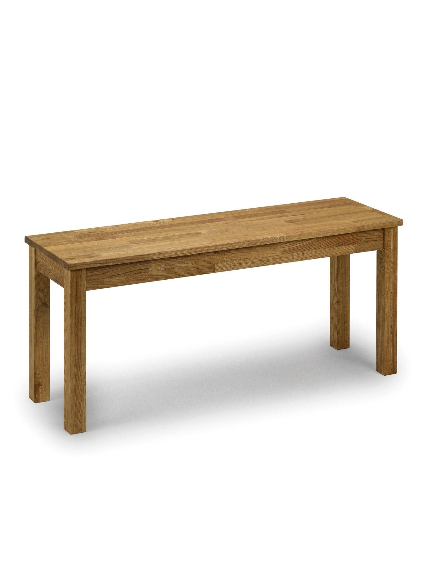  image of julian-bowen-coxmoor-118-cm-solid-oak-dining-table-2-benches