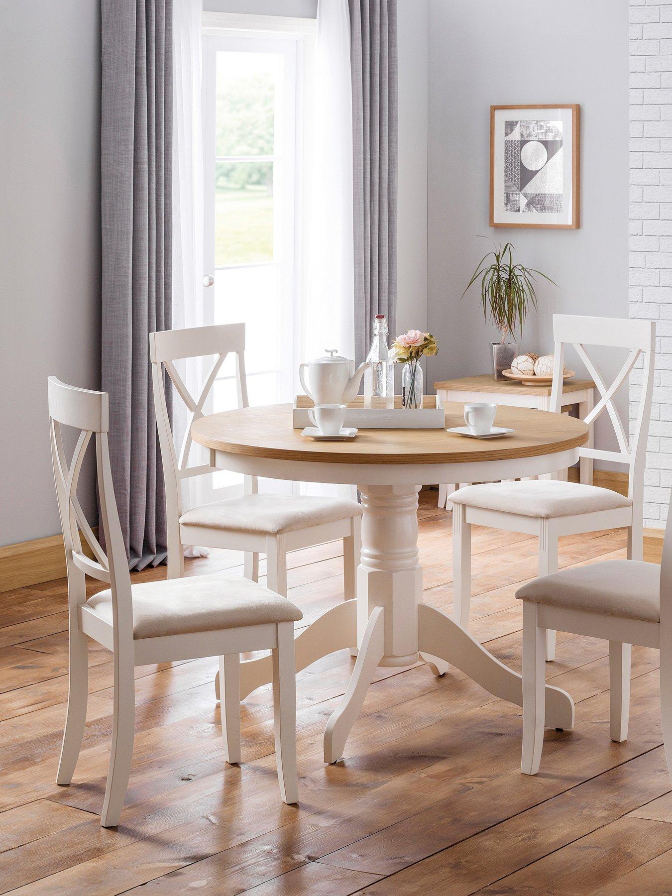 Julian Bowen Pair of Davenport Solid Wood Dining Chairs