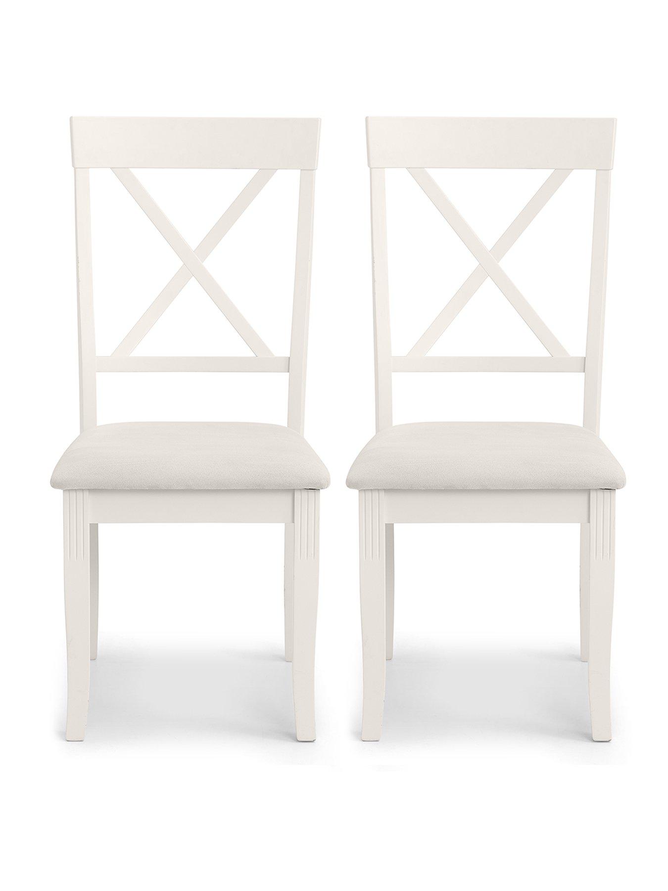  image of julian-bowen-pair-of-davenport-solid-wood-dining-chairs