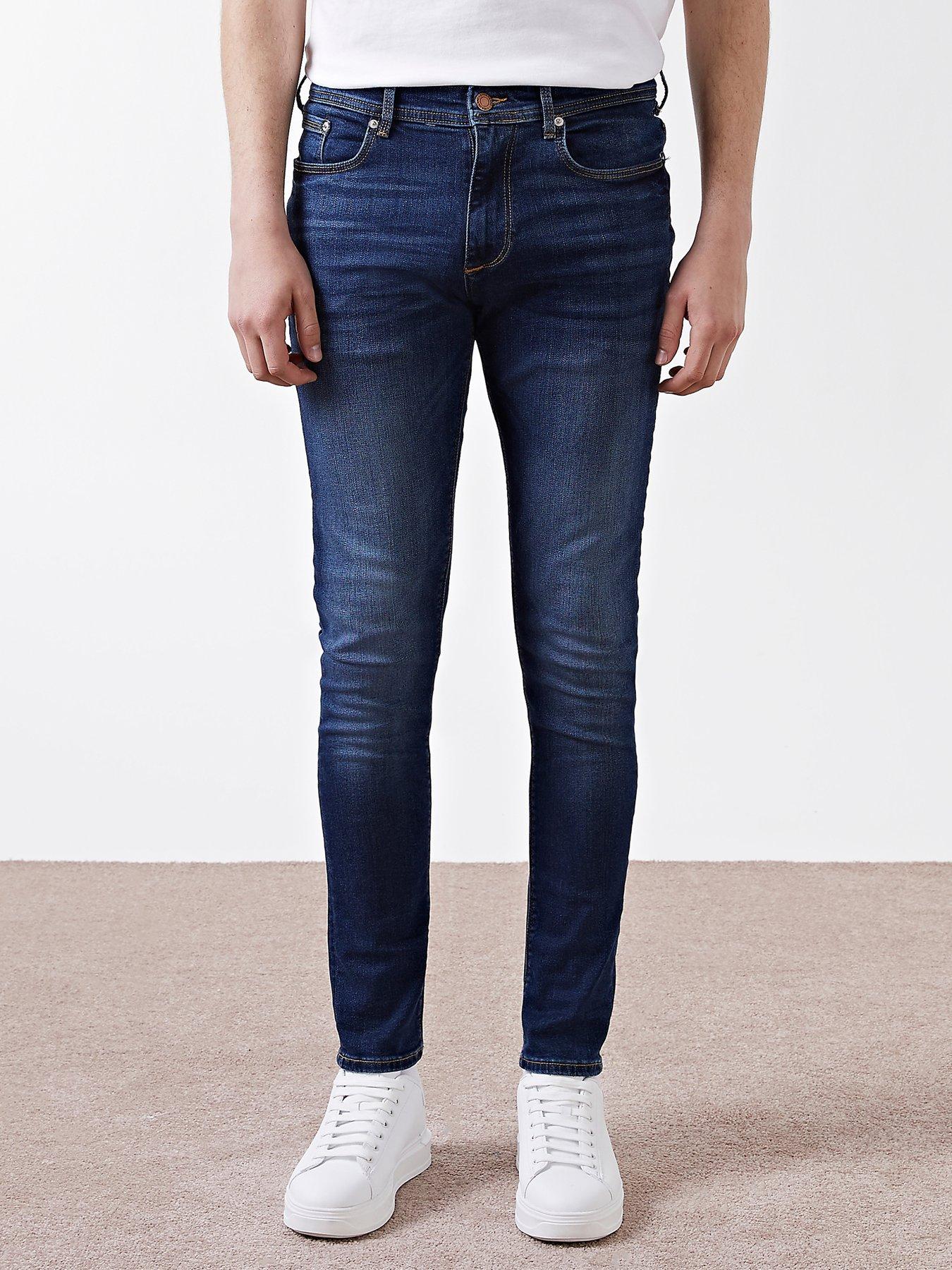 river island dark blue jeans