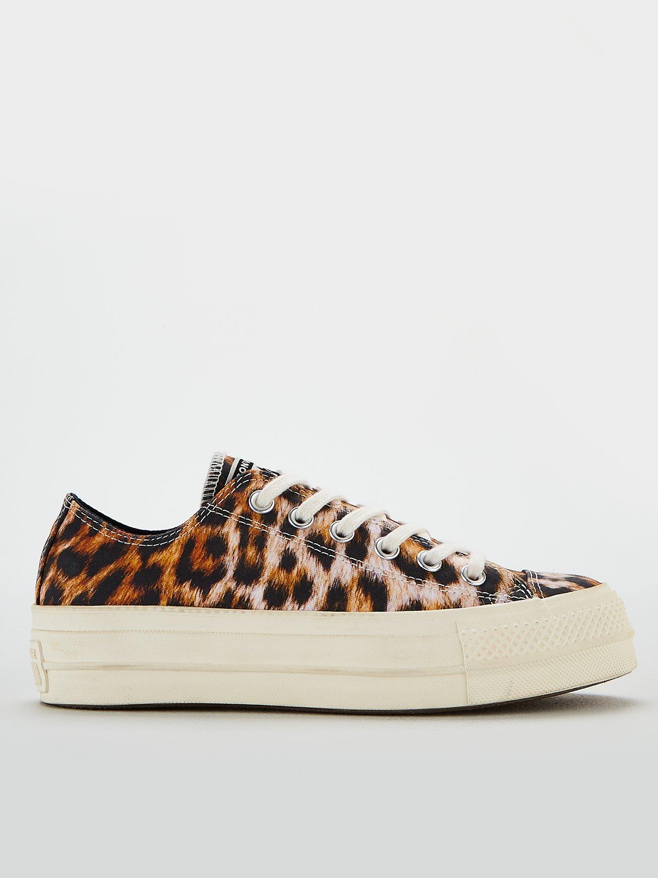 pink cheetah platform converse