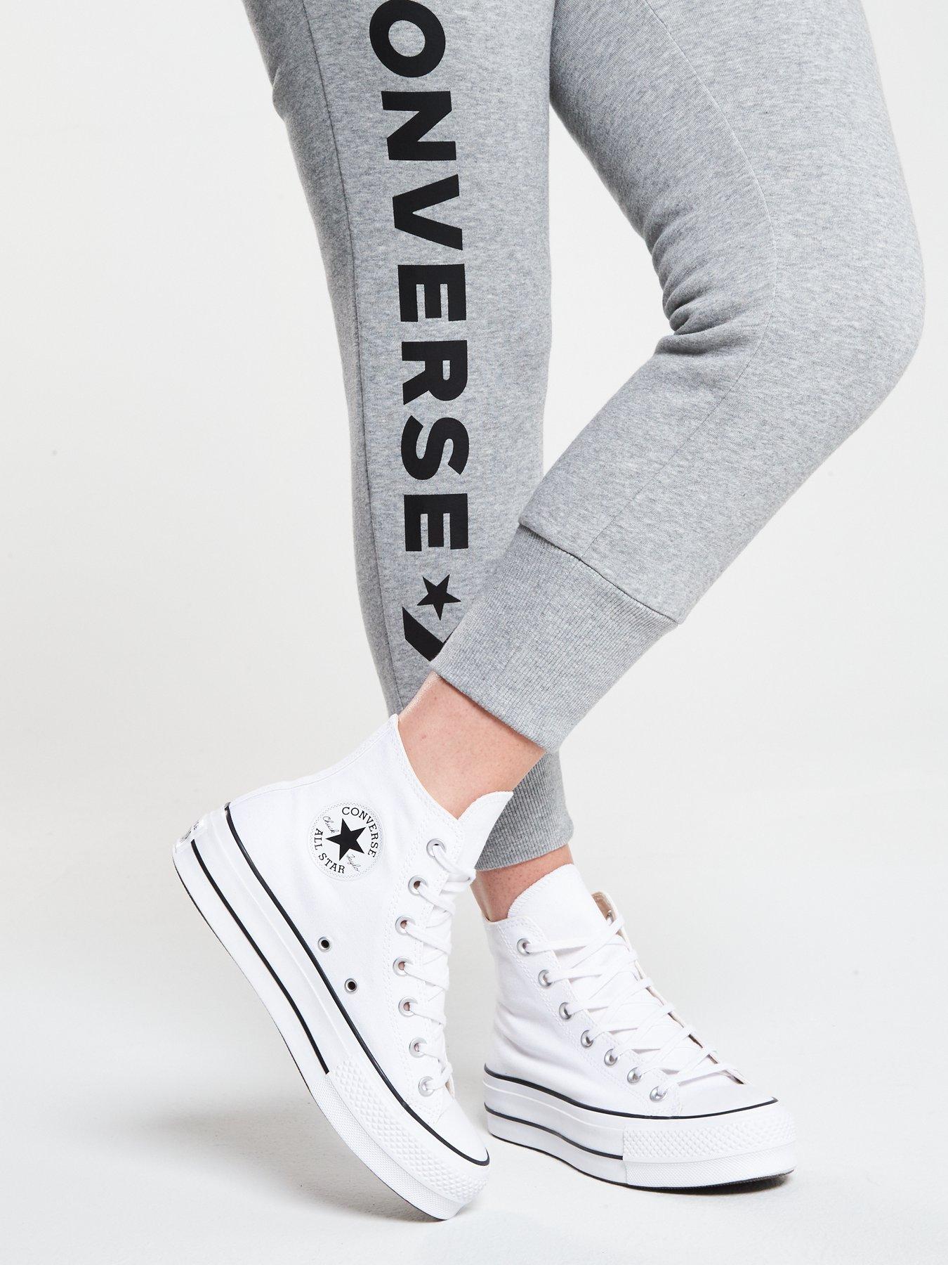 high top converse platform white