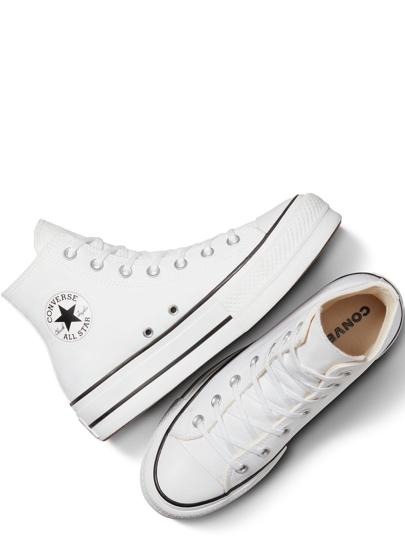 Converse Womens Lift Hi Top Trainers White/Black Littlewoods