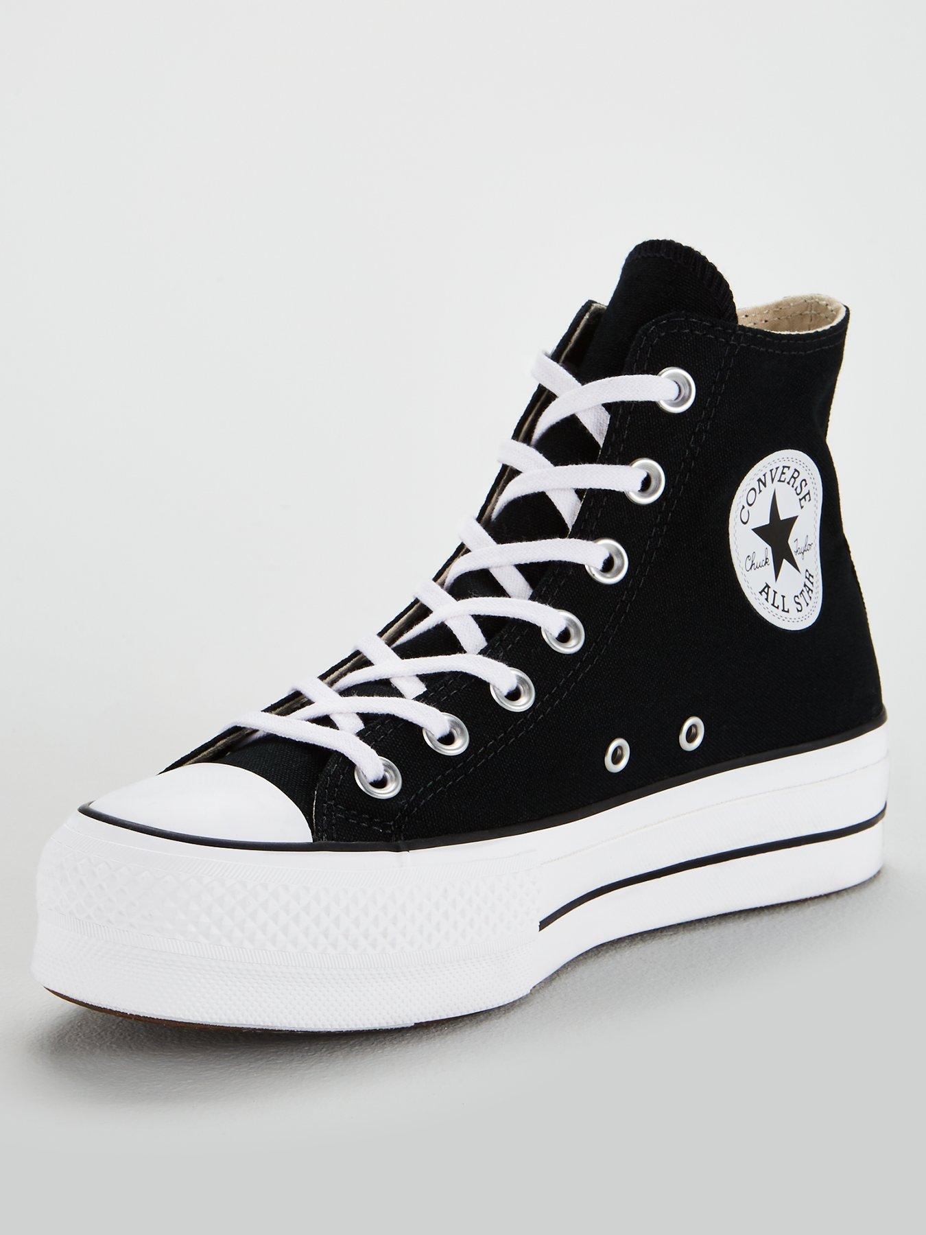 Converse Chuck Taylor All Star Platform Lift Hi - Black/White |  littlewoods.com