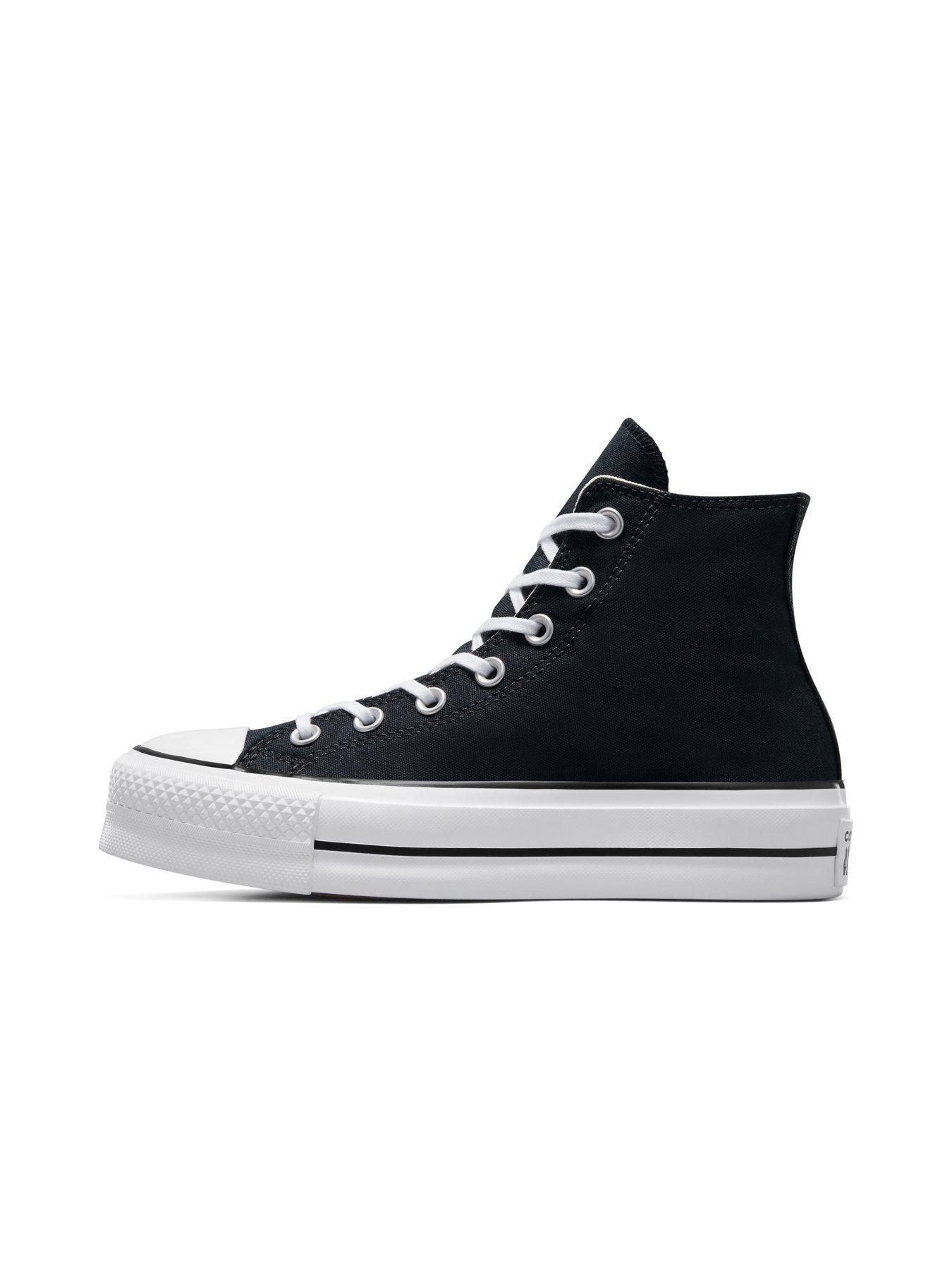  image of converse-womens-lift-hi-top-trainers-blackwhite