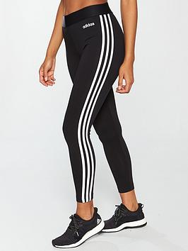 Adidas   Essentials 3 Stripe Tight - Black