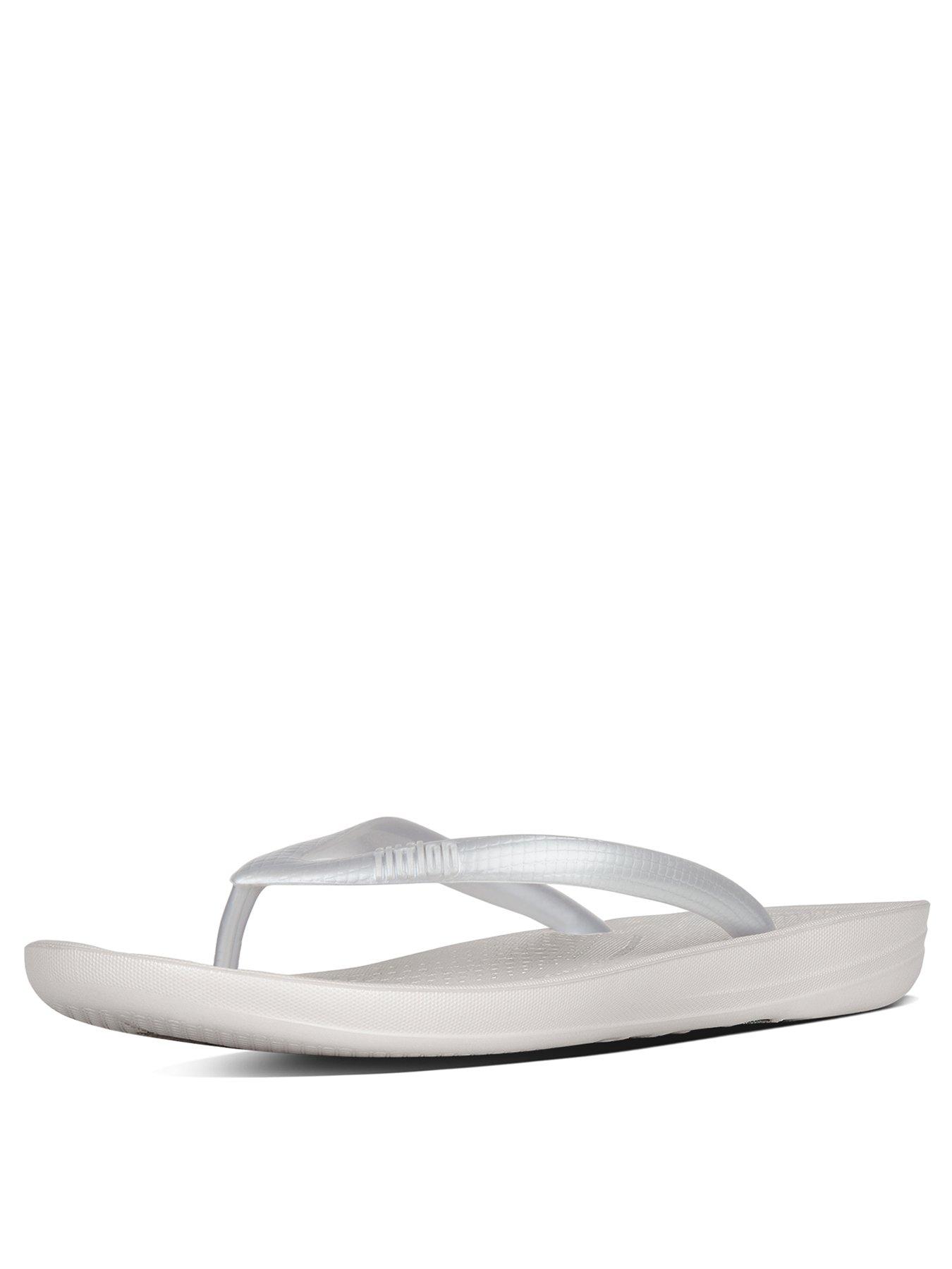 silver fitflops size 6