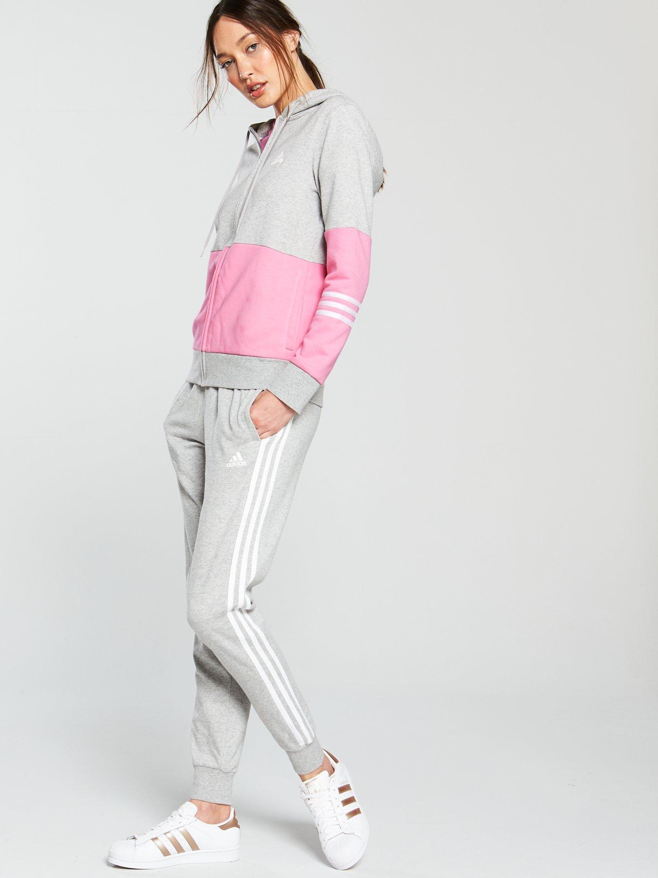 pink and grey tracksuit