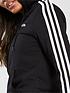  image of adidas-essentials-3-stripe-full-zip-hoodienbsp--blacknbsp