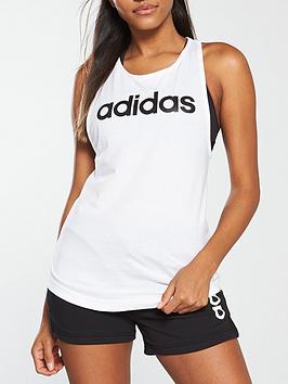Adidas Adidas Linear Loose Tank - White Picture