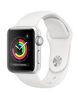 Apple   Watch Series 3 (2018 Gps), 38Mm Silver Aluminium Case With White Sport Band