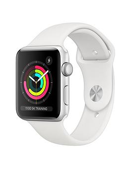 Apple   Watch Series 3 (2018 Gps), 42Mm Silver Aluminium Case With White Sport Band