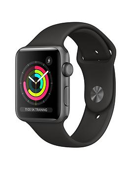 Apple   Watch Series 3 (2018 Gps), 42Mm Space Grey Aluminium Case With Black Sport Band