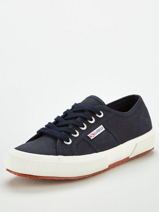 front image of superga-2750-cotu-classic-plimsoll-navy