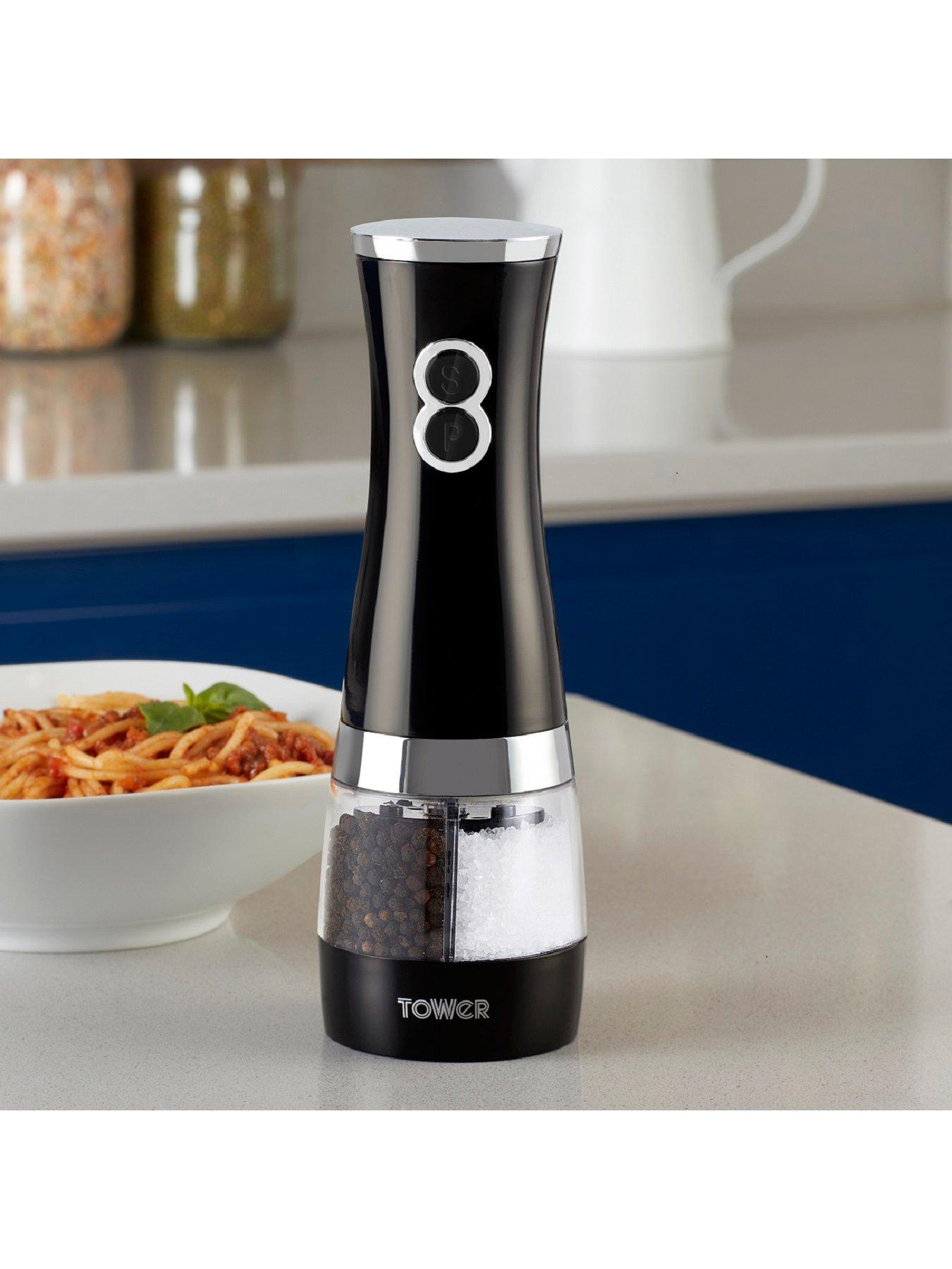 Image 2 of 6 of Tower Duo Electric Salt and Pepper Mill &ndash; Black