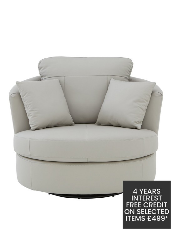 stillFront image of merkle-leatherfaux-leather-swivel-chair