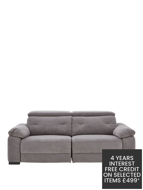 front image of bowen-fabric-3-seater-power-recliner-sofa