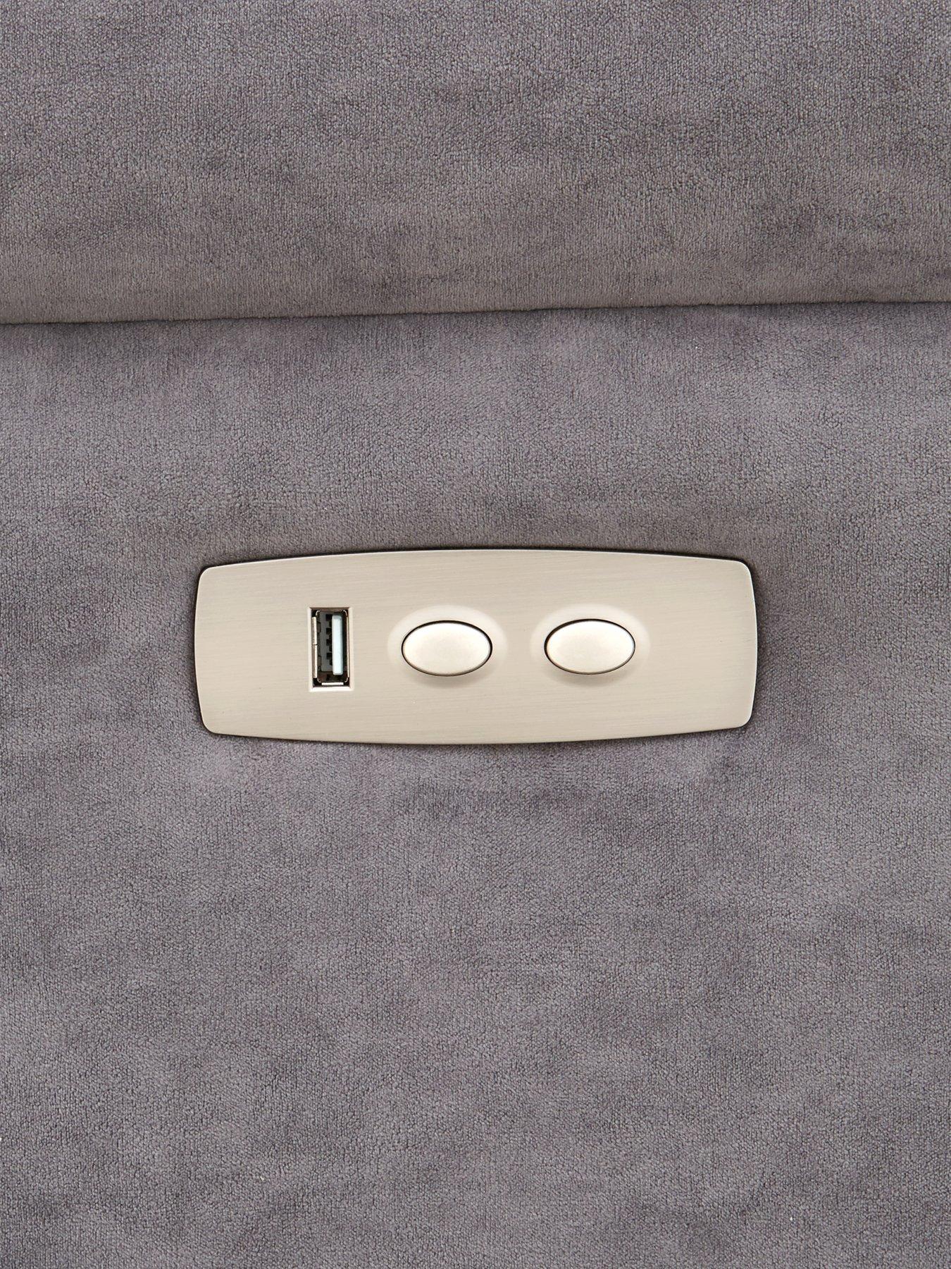 Image 5 of 6 of Bowen Fabric 3 Seater Power Recliner Sofa