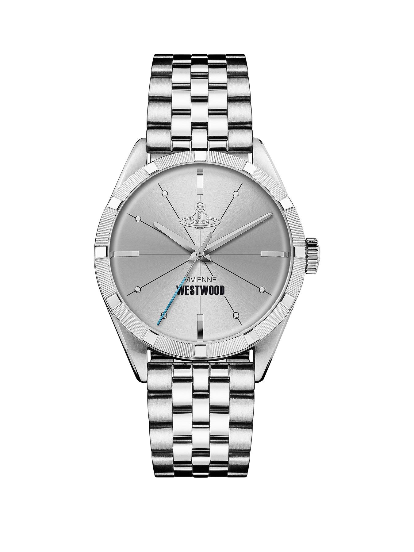 Vivienne Westwood Conduit Silver Logo Dial Stainless Steel Bracelet Mens Watch